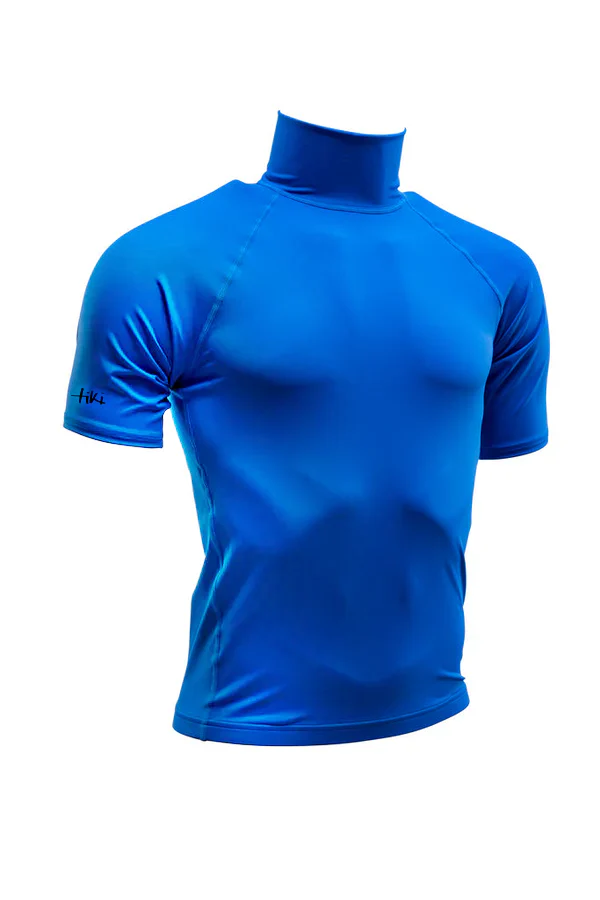 Tiki Adult Rash Vest Short Sleeve With Logo Royal Blue