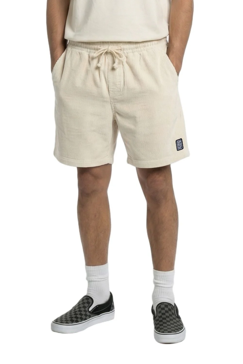 BamBooBay Chill Cord Shorts Marshmallow