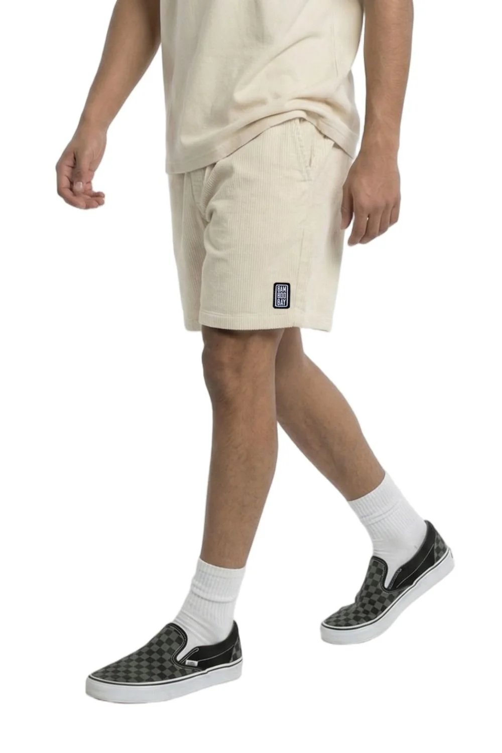 BamBooBay Chill Cord Shorts Marshmallow - Image 4