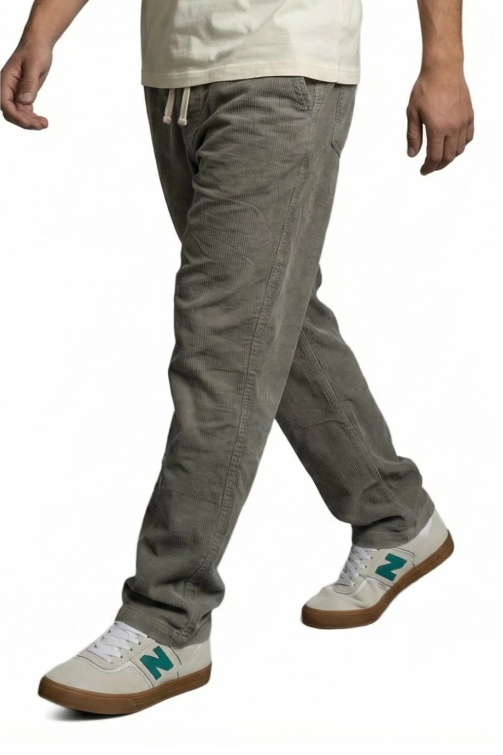 BamBooBay Chill Cord Mens Trousers Grey - Image 4