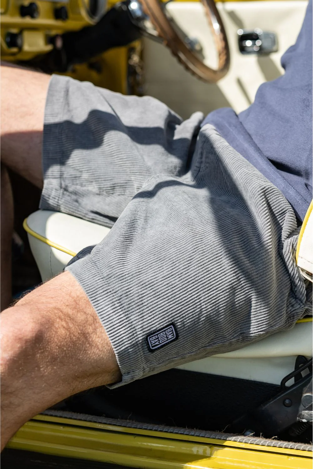 BamBooBay Chill Cord Shorts Grey - Image 2