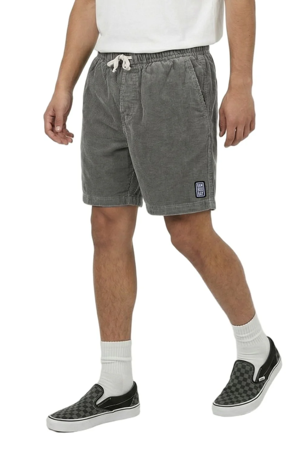 BamBooBay Chill Cord Shorts Grey - Image 4