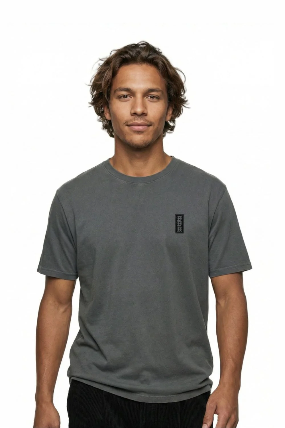 BamBooBay Dragon Mens T-Shirt Stone Wash Grey - Image 3