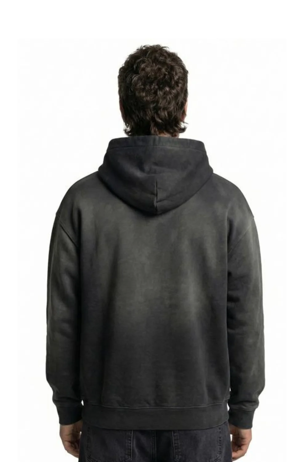 BamBooBay Hanko Stamp Mens Hoddie Shadowed Black - Image 2