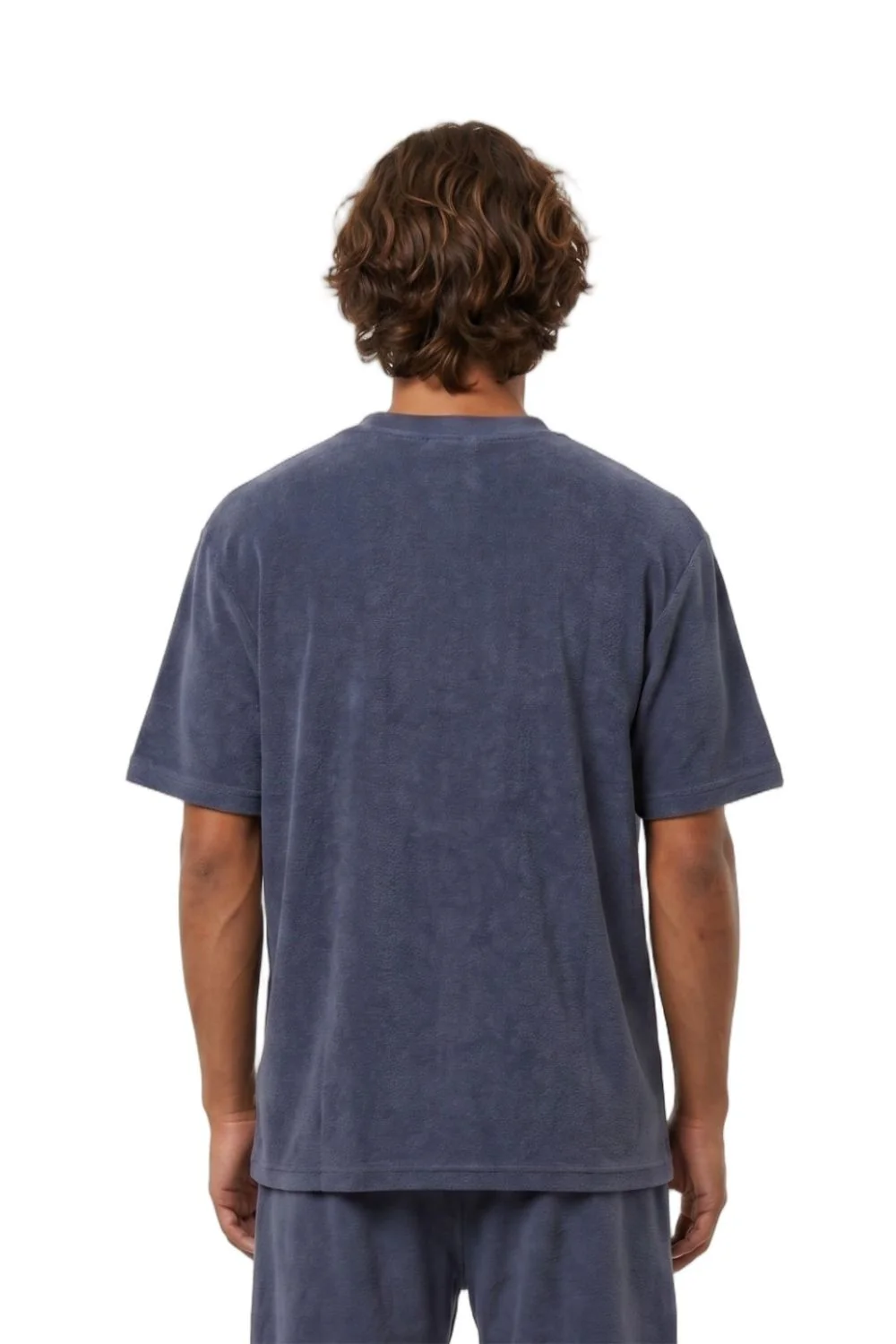 BamBooBay Lazy Terry Mens T-Shirt Navy - Image 4