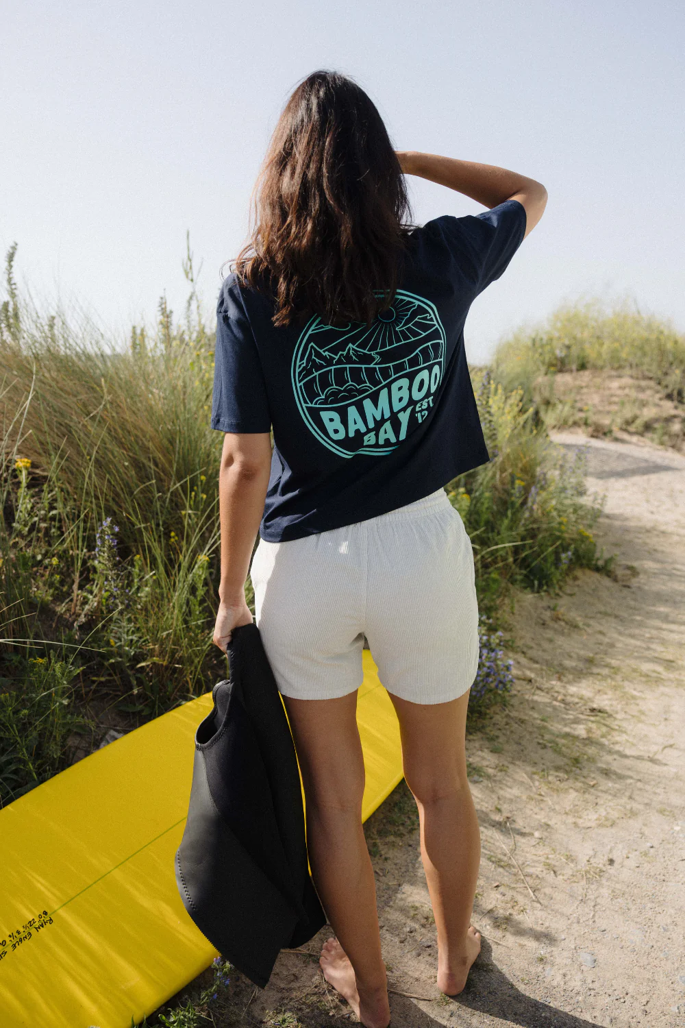 BamBooBay Womens Chill Cord Shorts Marshmellow - Image 3