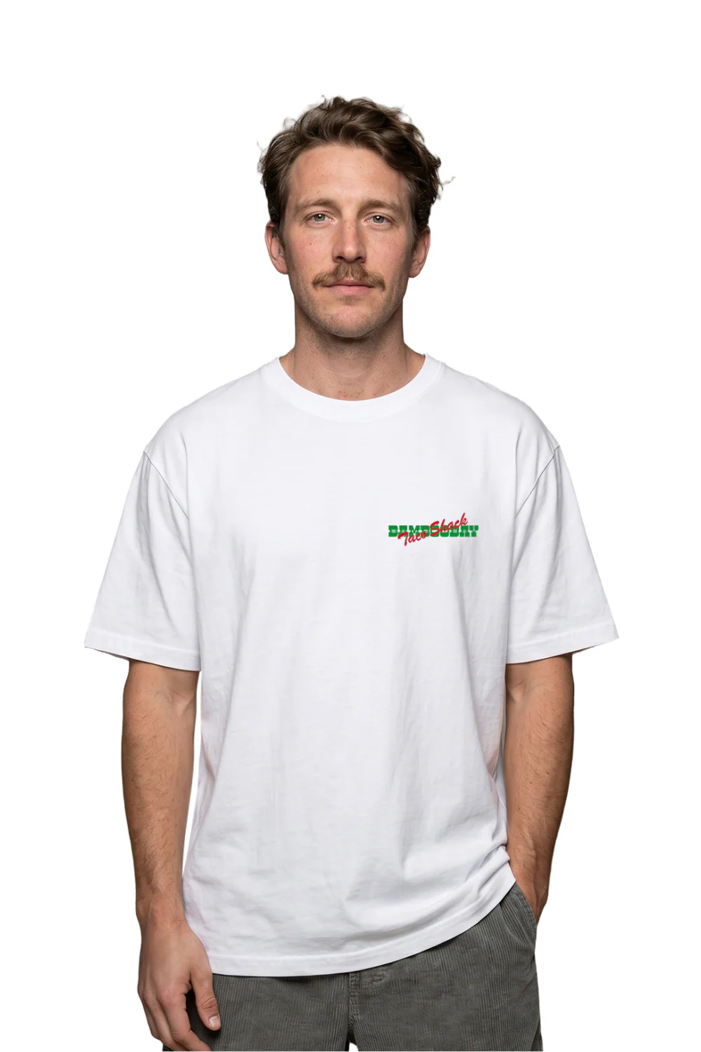 BamBooBay Taco Shack Mens T-Shirt White - Image 3