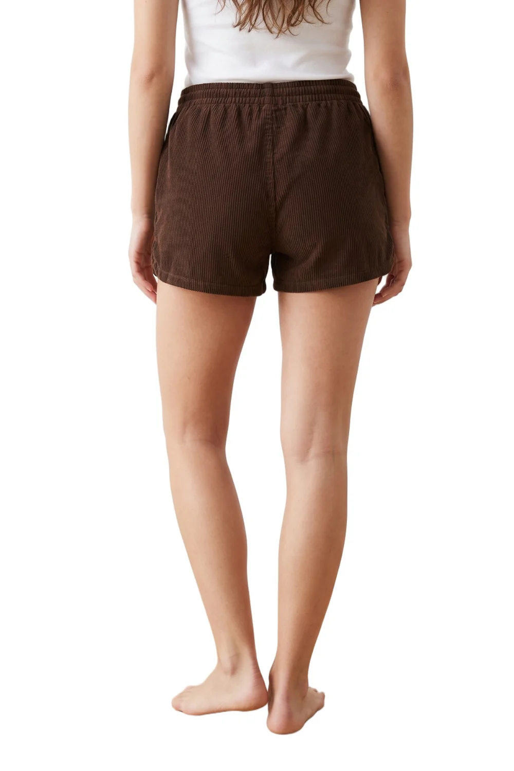 BamBooBay Womens Chill Cord Shorts Chocolate - Image 4