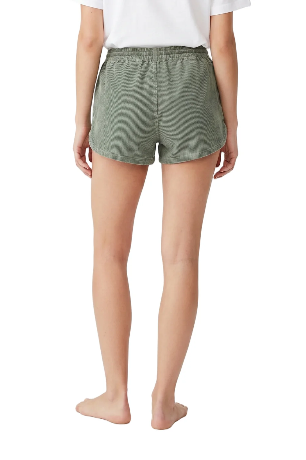 BamBooBay Womens Chill Cord Shorts Sage Green - Image 6