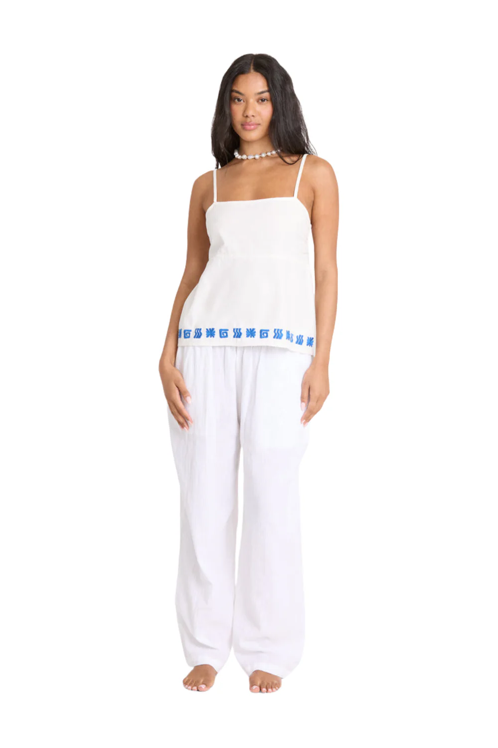 Billabong Sun Stamp Womens Woven Tank Top Salt Crystal - Image 5