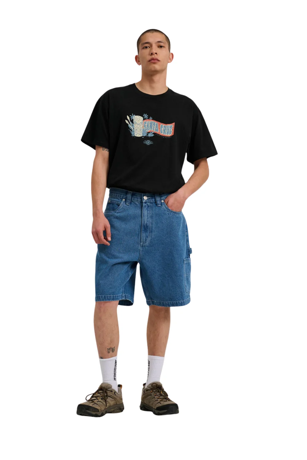 Santa Cruz Mens Carpenter Big Shorts Classic Blue - Image 4