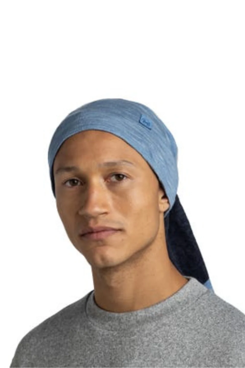 Buff Merino Move Multifunctional Neckwear Block Lake Blue - Image 4