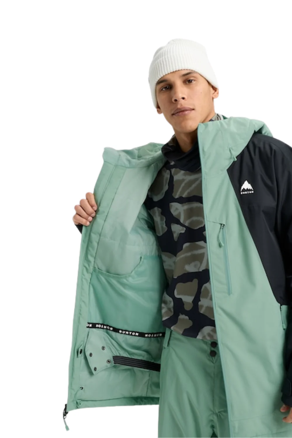 Burton Mens Reserve 2L Insulated Snowboard Jacket Soft Sage/True Black - Image 5