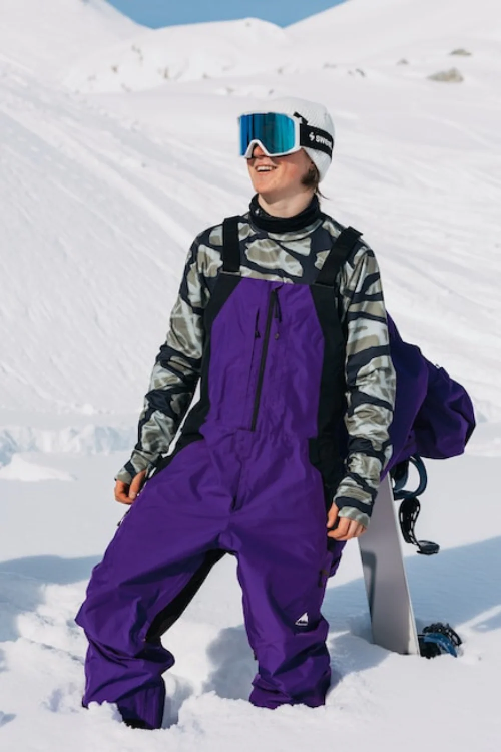 Burton Reserve Gore-Tex 2L Mens Bib Snowboard Pants Prism Violet/True Black - Image 3