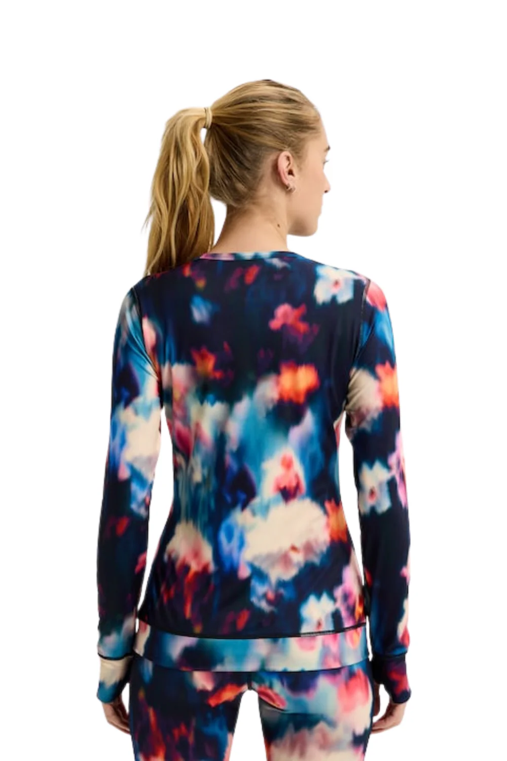 Burton Womens Midweight Base Layer Crewneck Floral Blur - Image 2