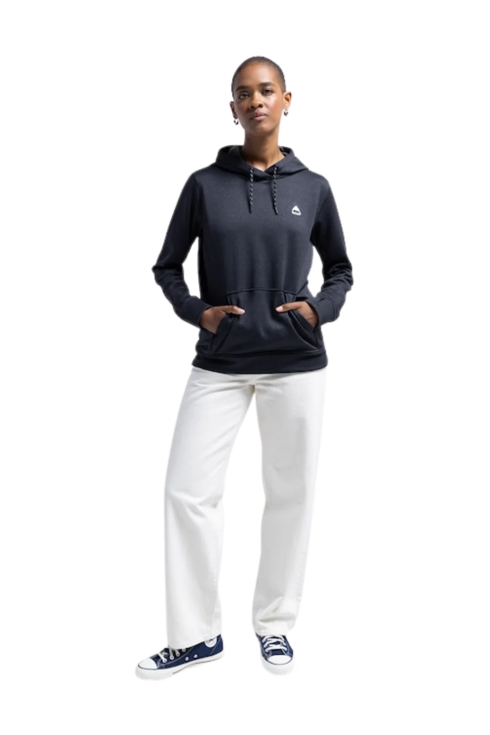 Burton Womens Oak Pullover Hoodie True Black Heather - Image 2