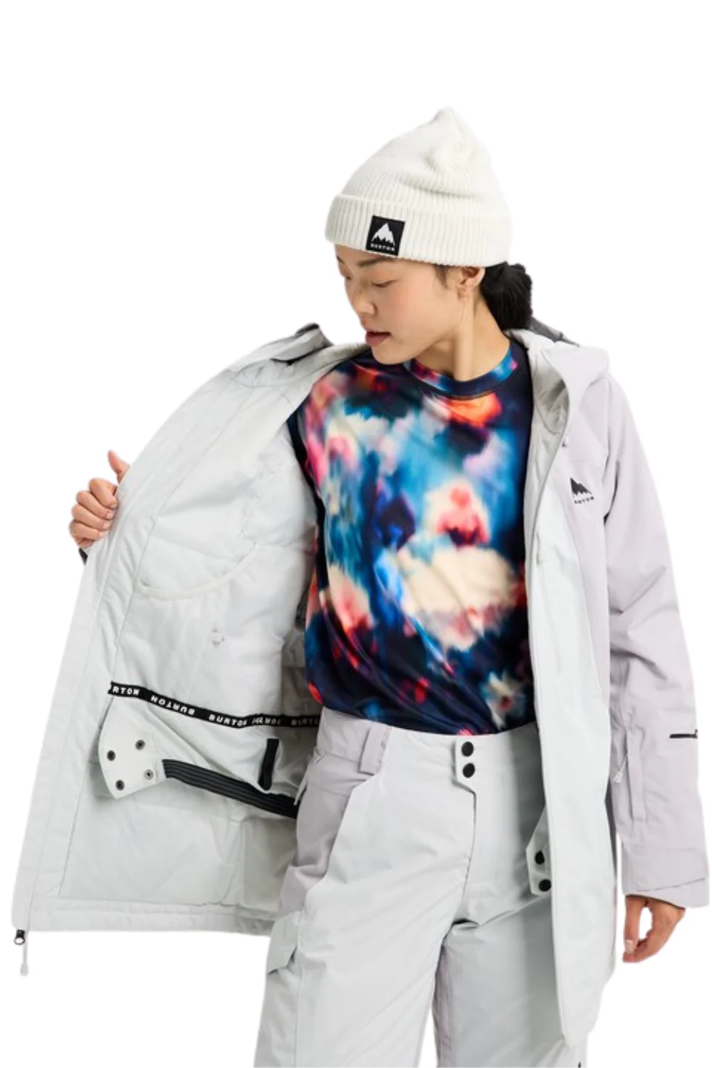 Burton Reserve 2L Insulated Womens Snowboard Jacket Washed Lavender/Gray Cloud - Image 4