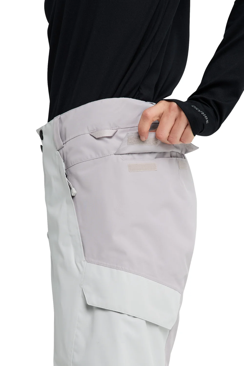 Burton Reserve 2L Womens Insulated Snowboard Pants Gray Cloud/Washed Lavender - Image 4