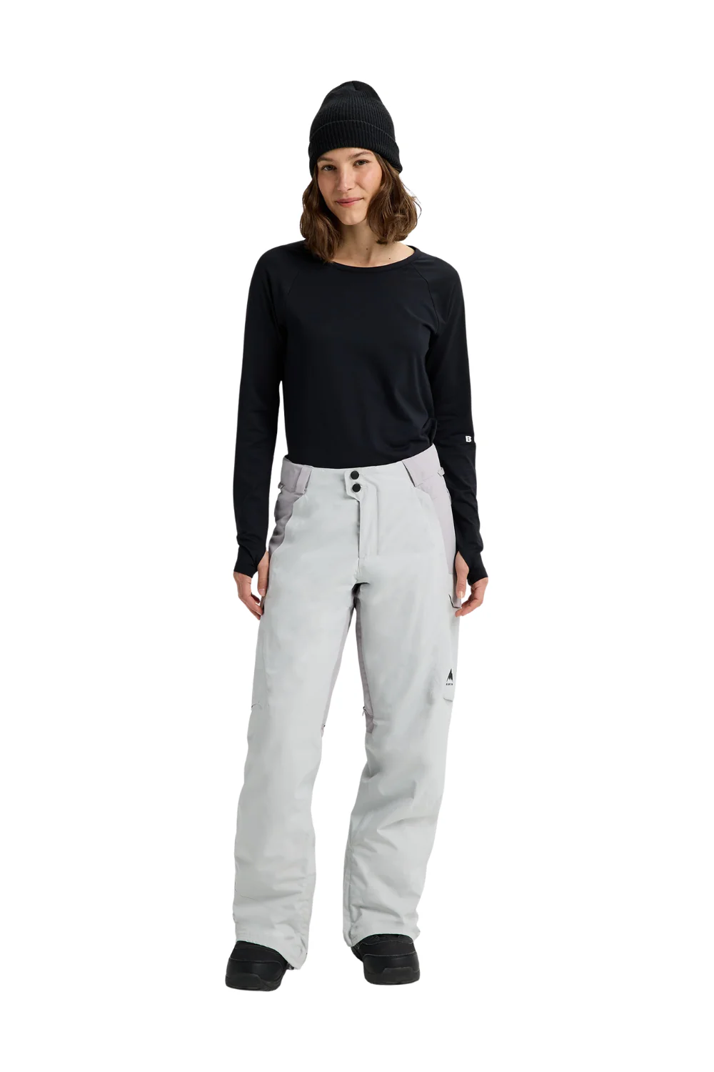 Burton Reserve 2L Womens Insulated Snowboard Pants Gray Cloud/Washed Lavender - Image 7