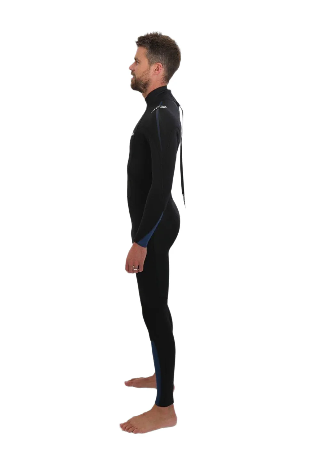 Tiki Tech 4/3mm Mens Wetsuit Back Zip Black/Blue - Image 3