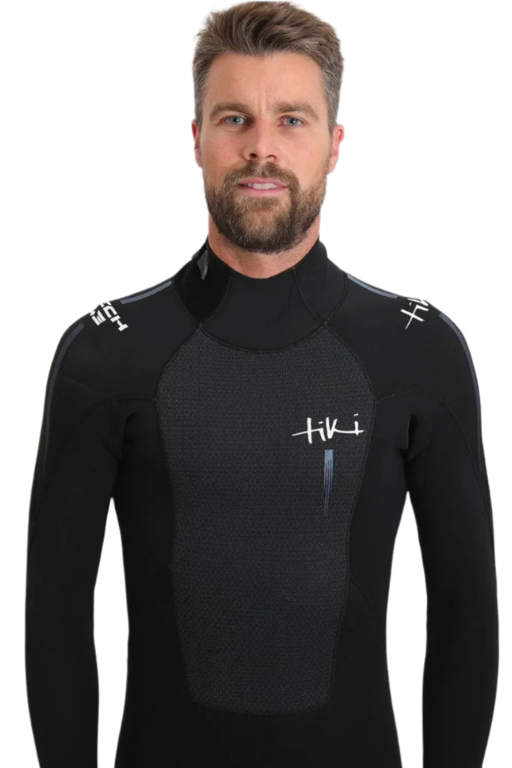 Tiki Tech 4/3mm Mens Wetsuit Back Zip Black/Blue - Image 5