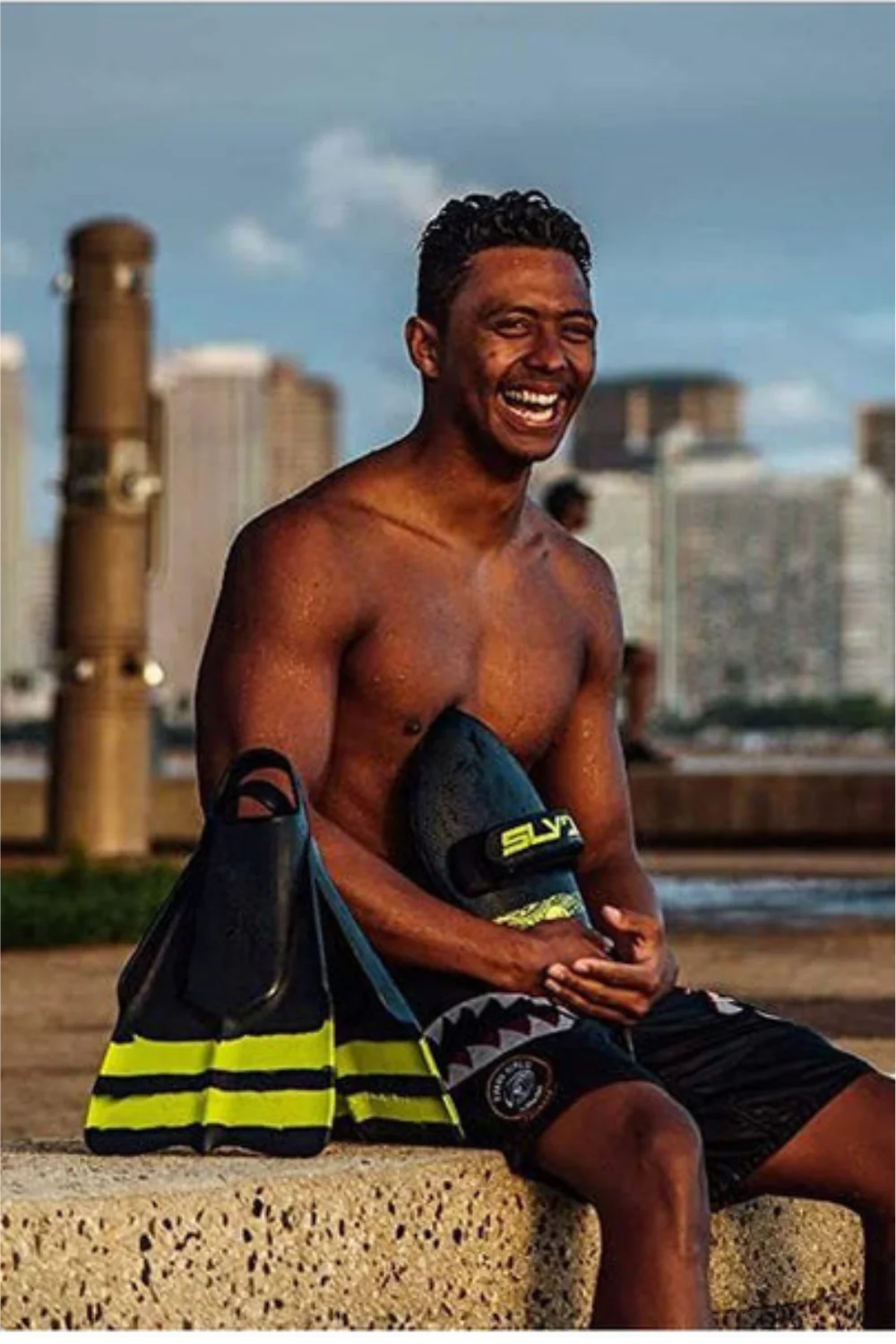 DaFin Slyde Swimfin Black/Yellow - Image 3