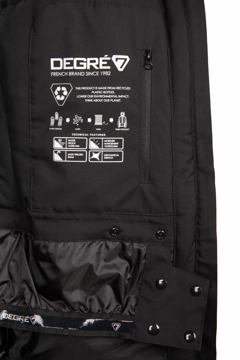 Degree7 Geod Womens Ski Jacket Black - Image 4