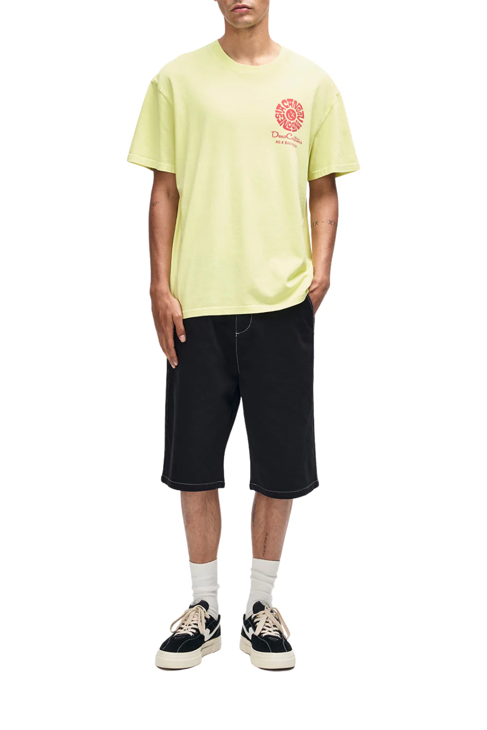 Deus Canggu Address Mens T-Shirt Canary Yellow - Image 4