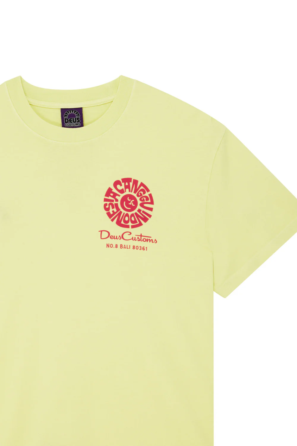 Deus Canggu Address Mens T-Shirt Canary Yellow - Image 6