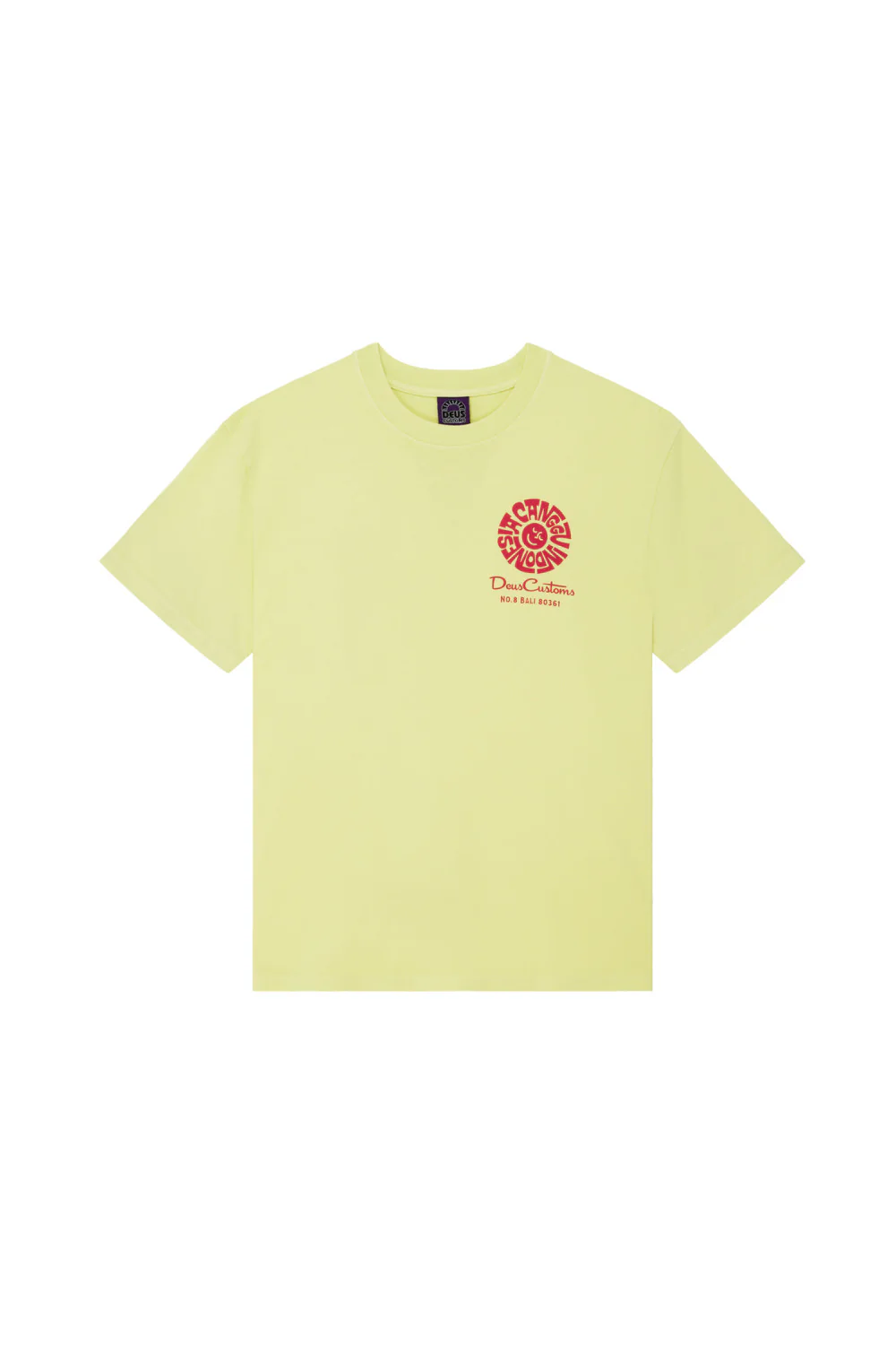 Deus Canggu Address Mens T-Shirt Canary Yellow - Image 7