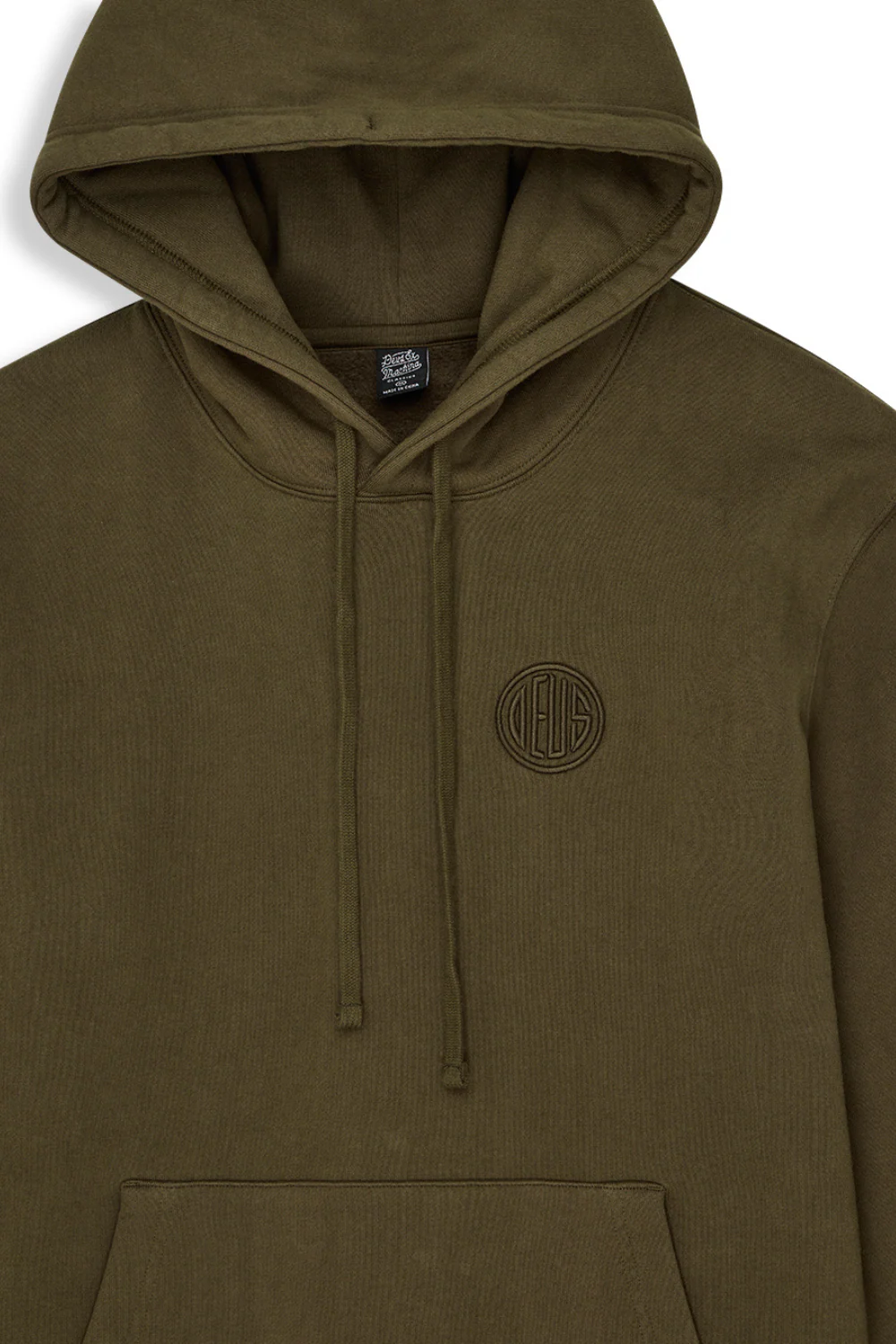 Deus Pill Logo Hoodie Dark Olive - Image 3