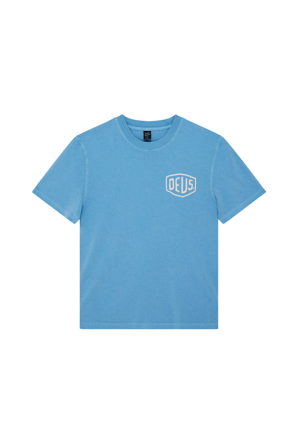 Deus Shield Mens Garment Dyed T-Shirt Bonnie Blue