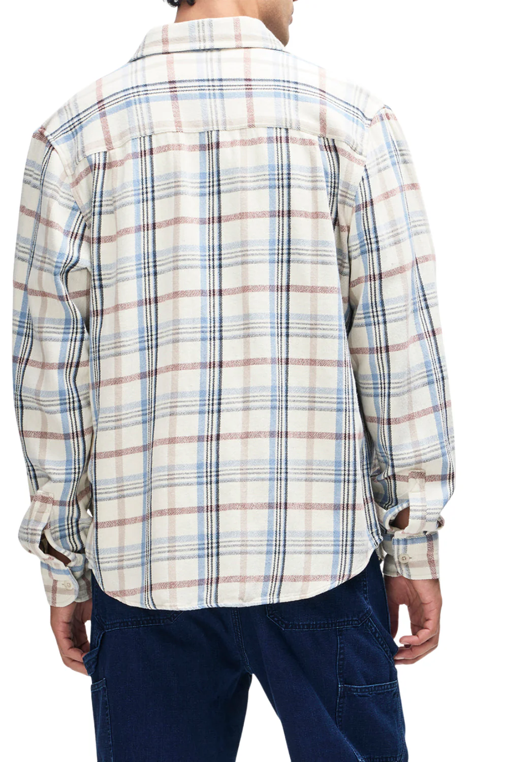 Deus Vacay Mens Check Shirt Natural Check - Image 2