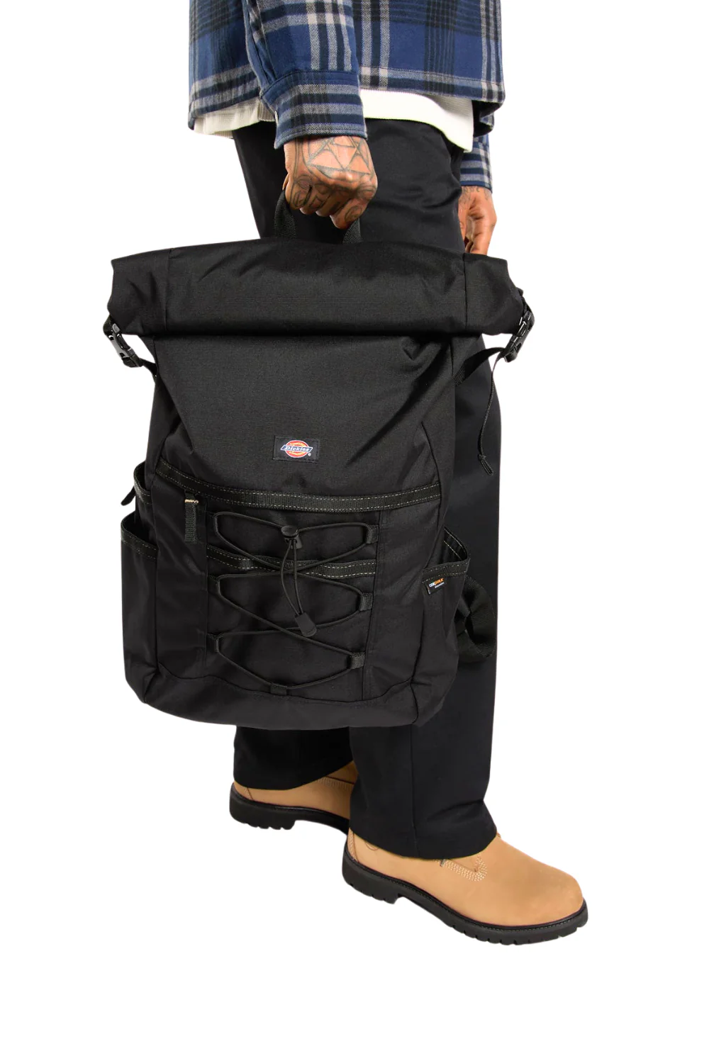 Dickies Ashville Utility Roll Top Backpack Black - Image 3