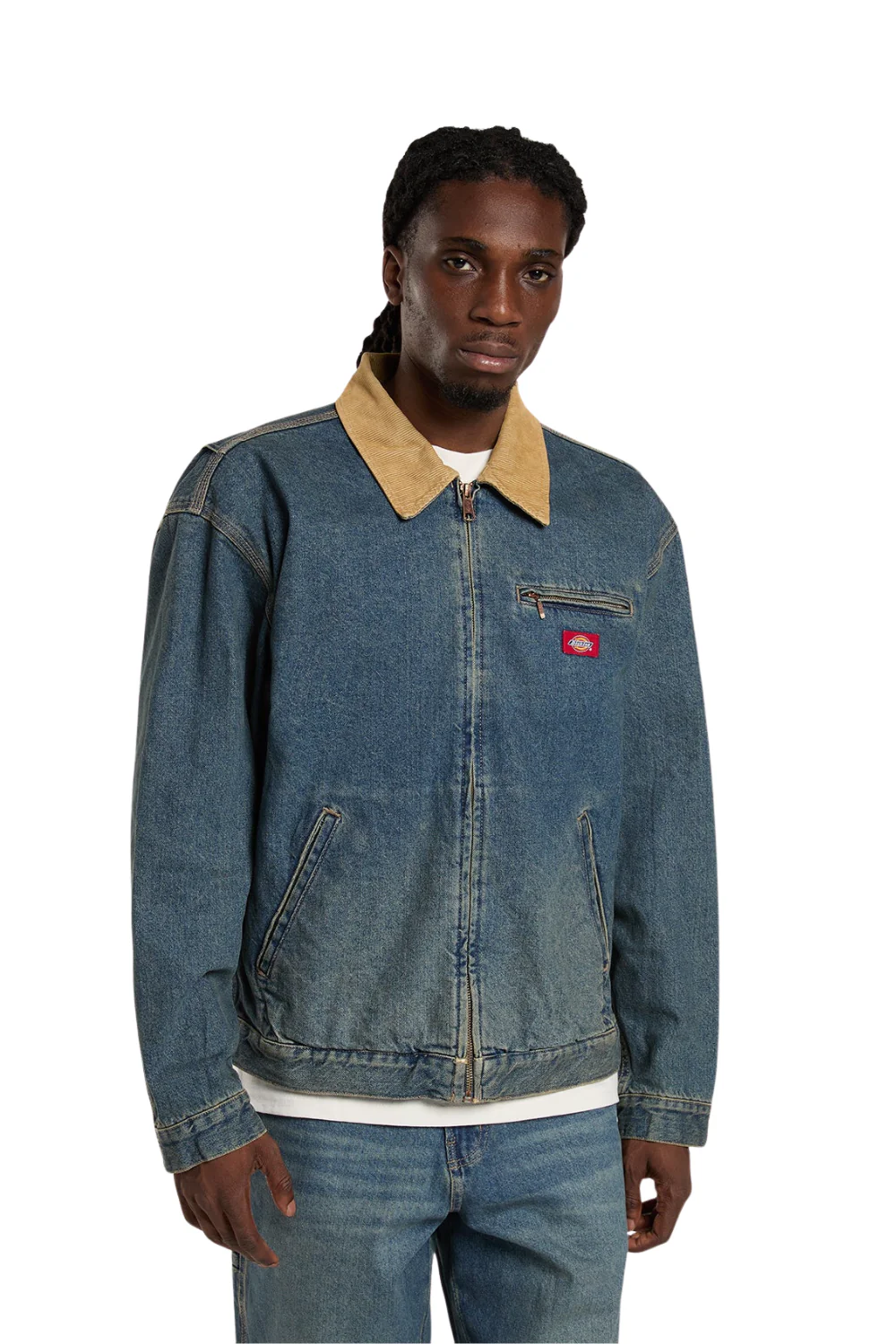 Dickies Denim Mens Painter Jacket Khaki Tinted Blue
