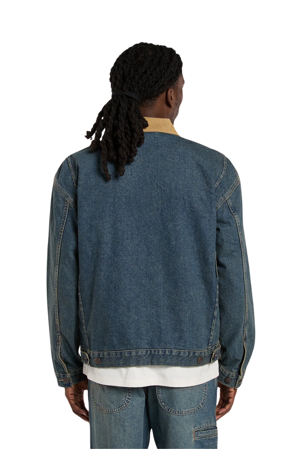 Dickies Denim Mens Painter Jacket Khaki Tinted Blue - Image 2