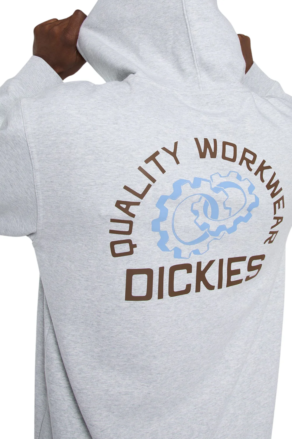 Dickies Payson Mens Hoodie Light Gray - Image 5