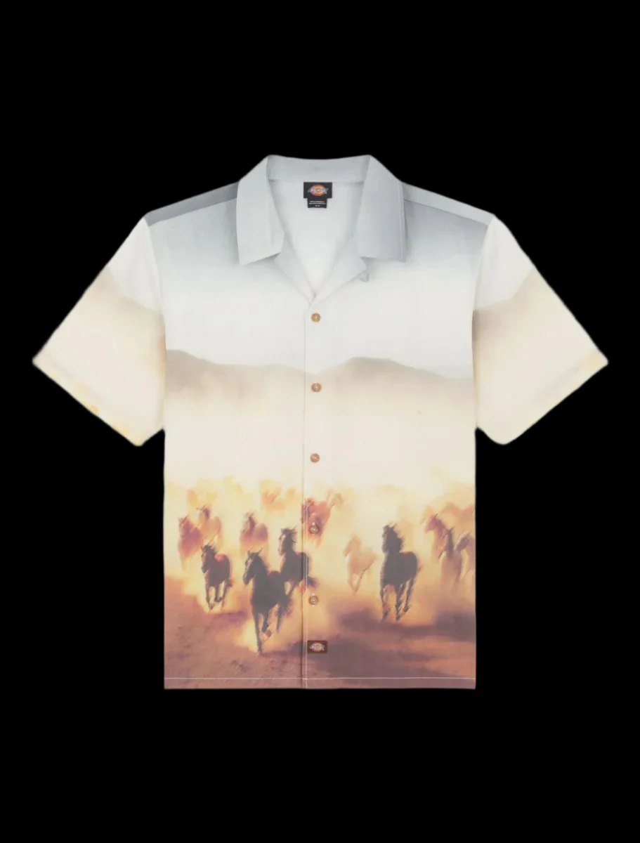 Dickies Running Wild Shirt Short Sleeve Oak Buff - Image 4