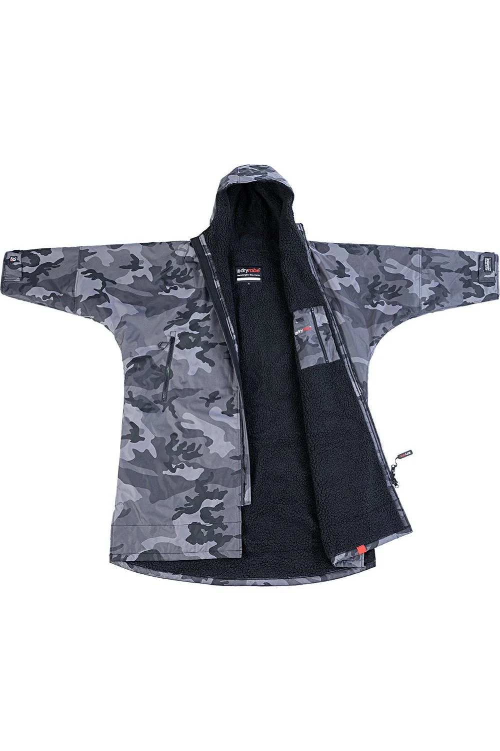 Dryrobe Advance Long Sleeve Changing Robe Black Camo/Black - Image 10