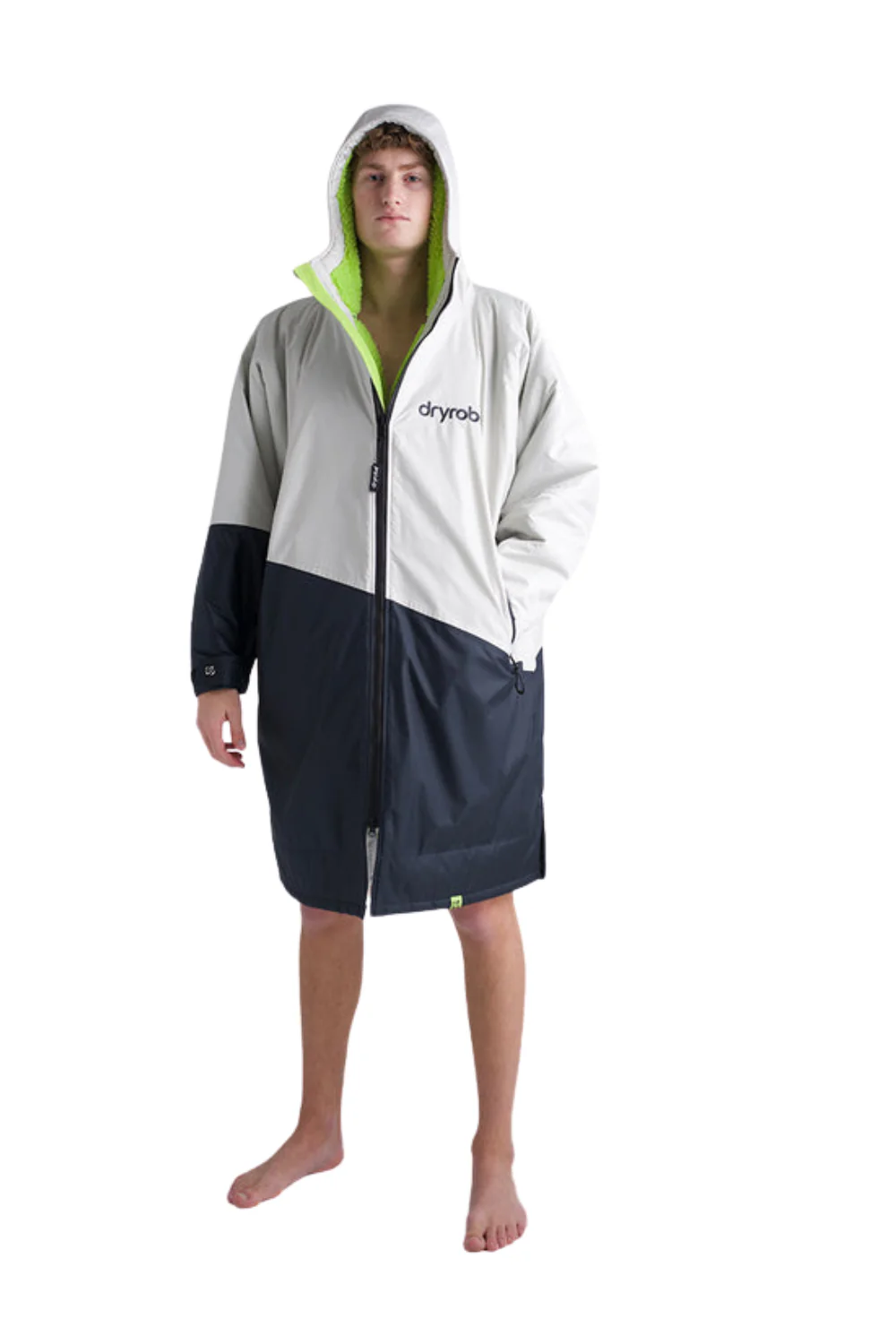Dryrobe Advance Adults Long Sleeve Changing Robe Anthracite/Lime