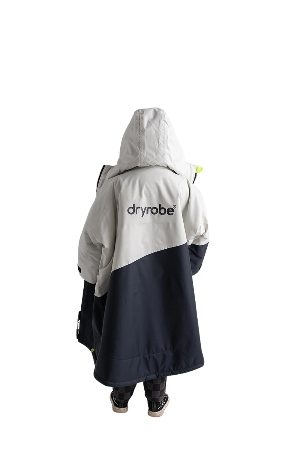 Dryrobe Advance Kids Long Sleeve Changing Robe Anthracite/Lime - Image 2