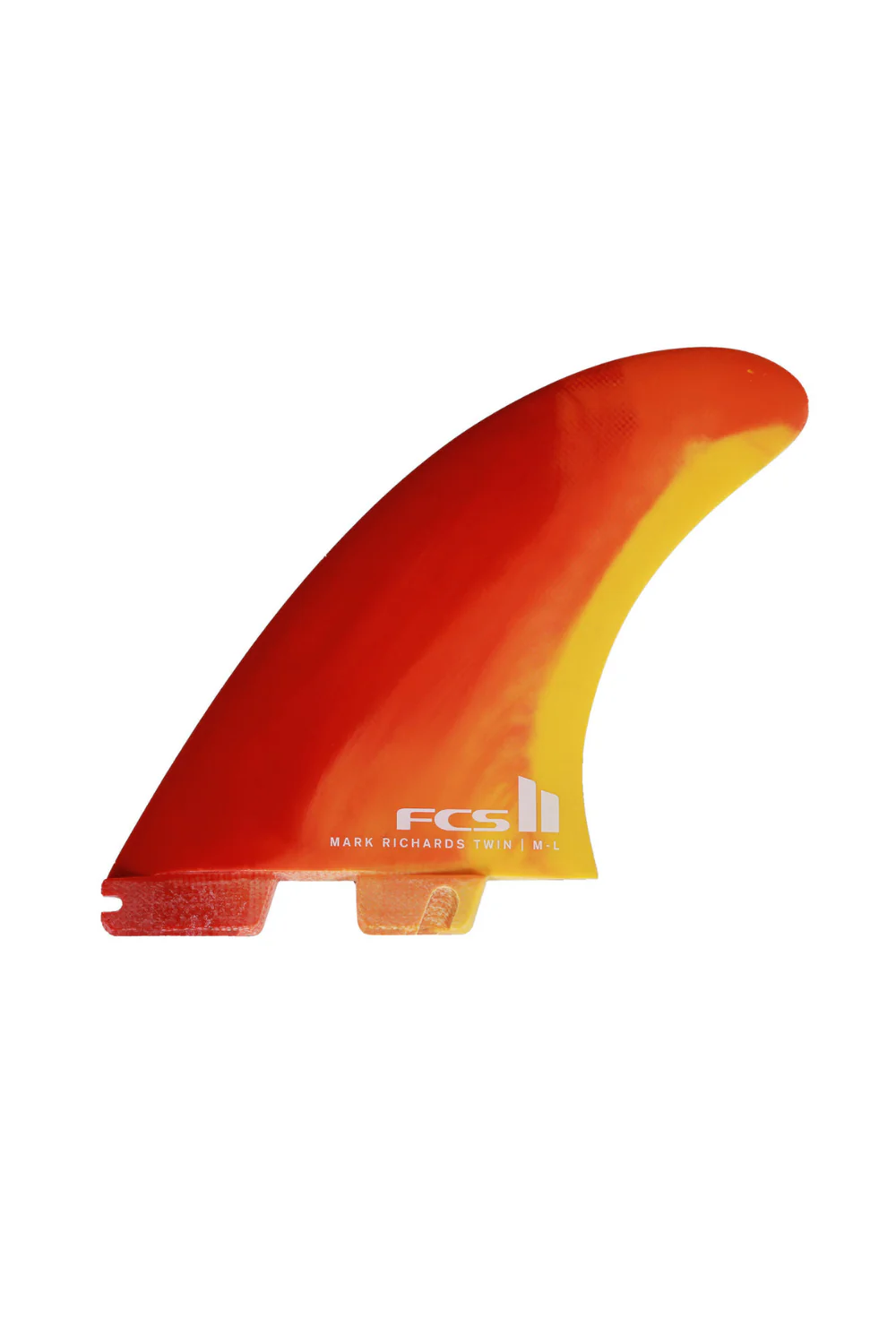 FCS II Mark Richards Twin + 1 Stabiliser PC Surfboard Fins Sunset Swirl
