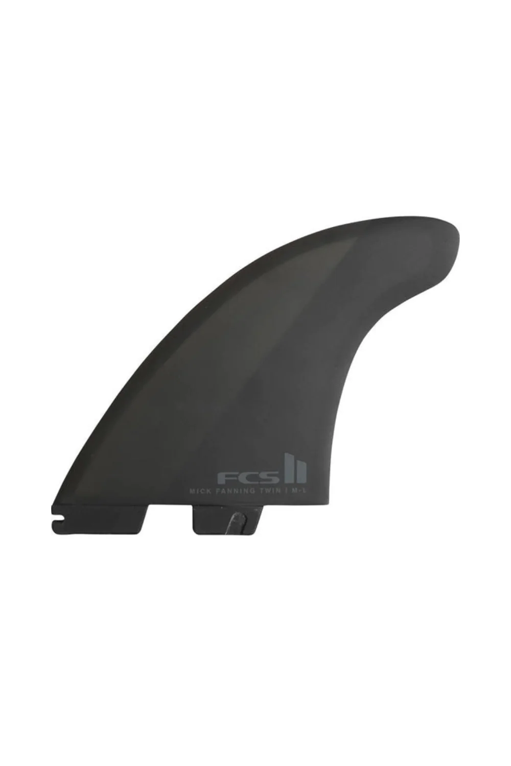 FCS II Mick Fanning Twin+1 Stabiliser PC Surfboard Fins Black