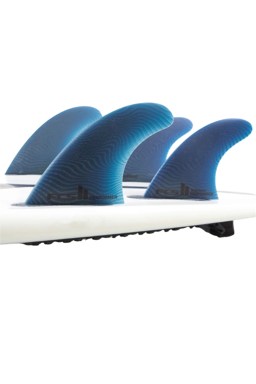 FCS II Performer Neo Glass Surfboard Quad Rear Fins Pacific Blue - Image 2