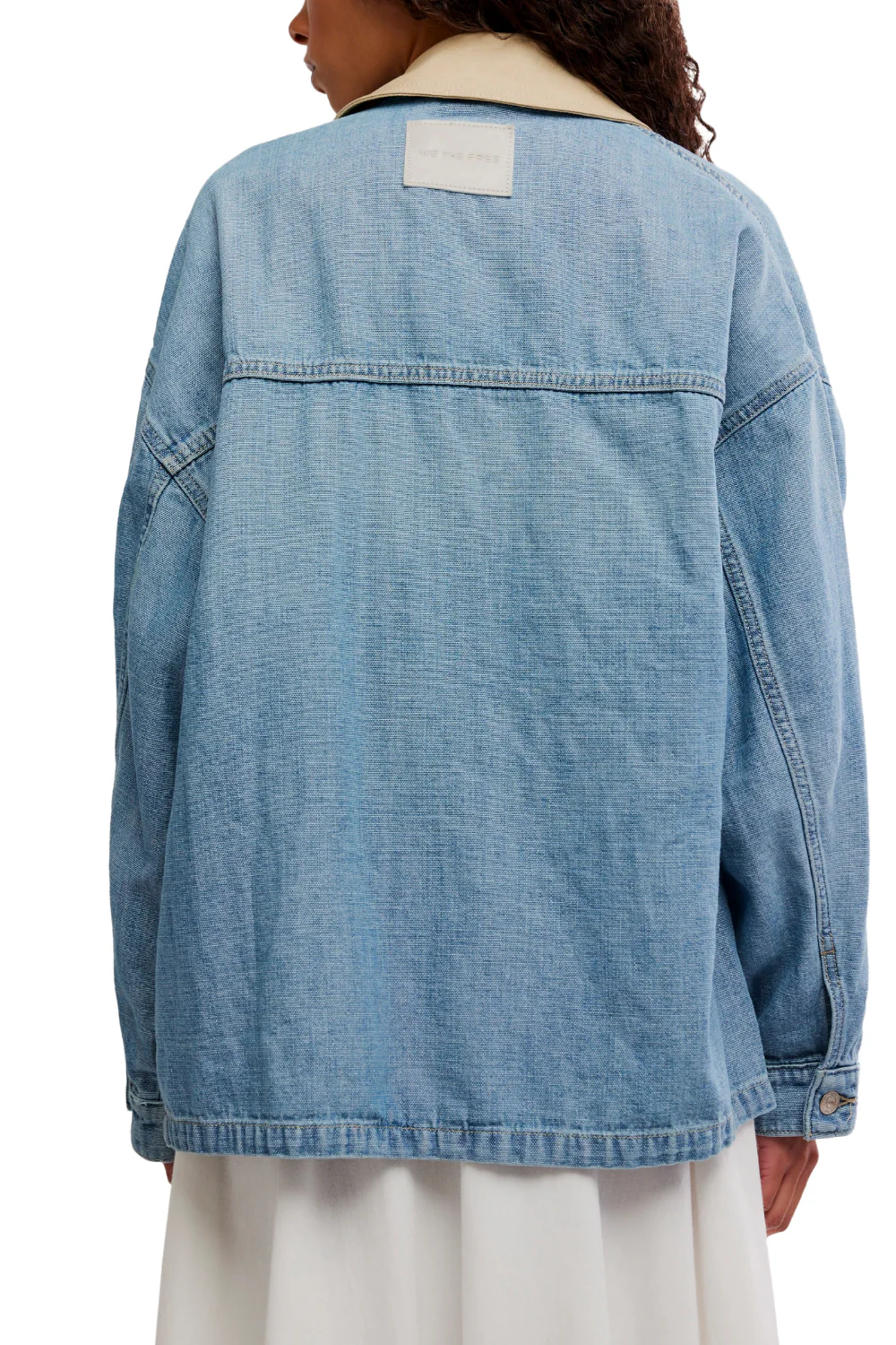 Free People Lemon Womens Denim Jacket Berry Blues - Image 3