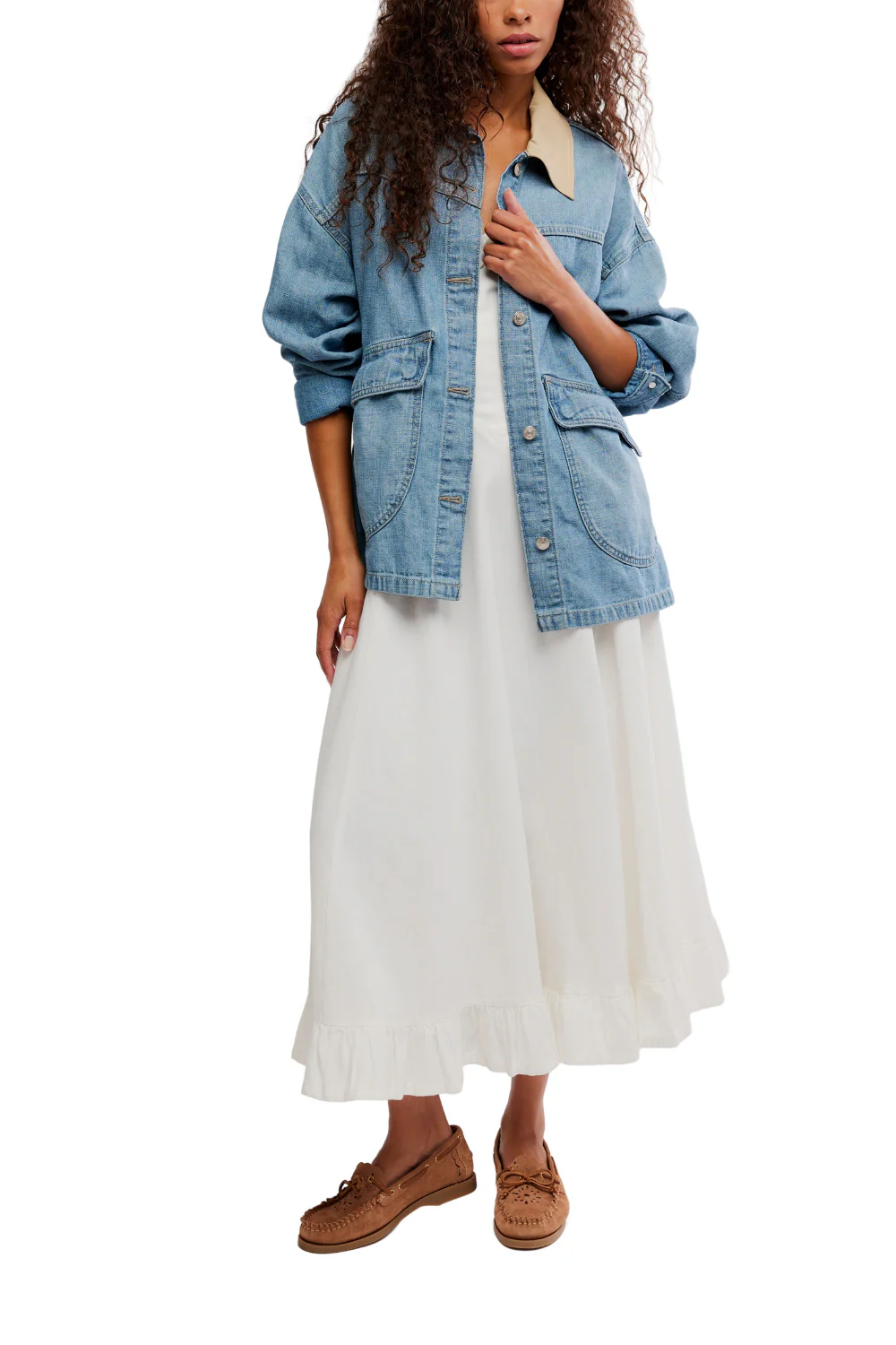 Free People Lemon Womens Denim Jacket Berry Blues - Image 5