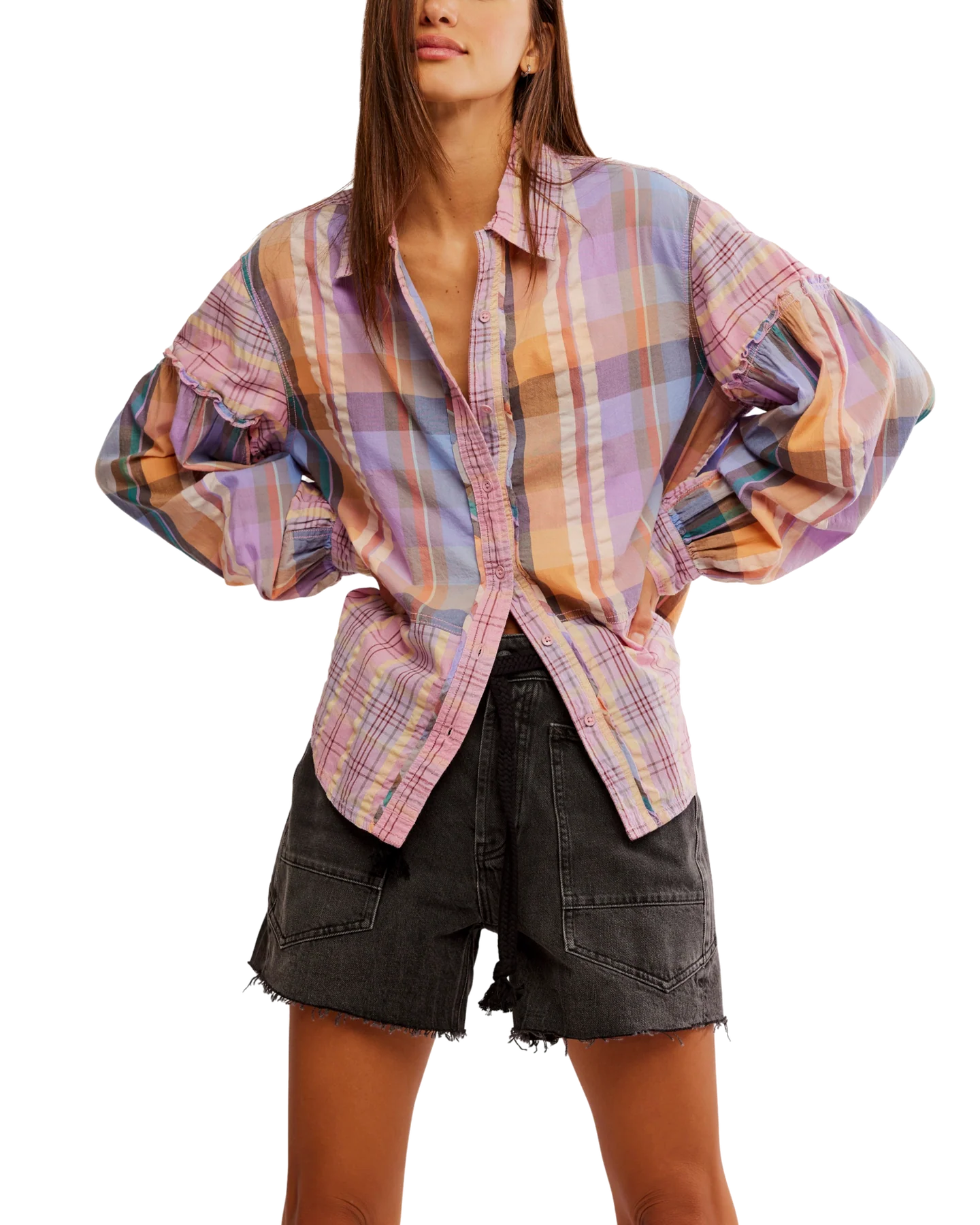 Free people Madras Dreams Top Pink