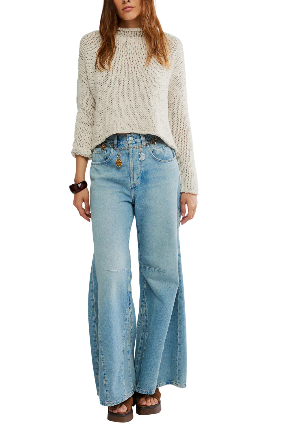 Free People Opal Rollneck Sweater Tea - Image 5