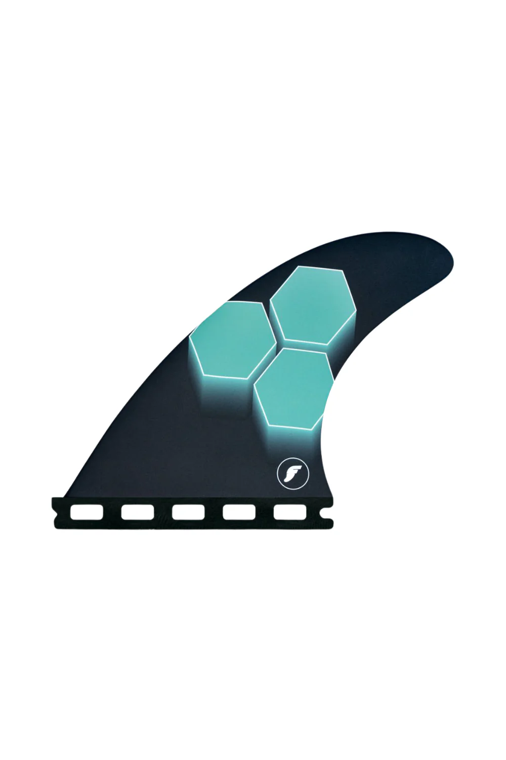 Futures AM1 Honeycomb Thruster Surfboard Fins Teal Navy - Image 2