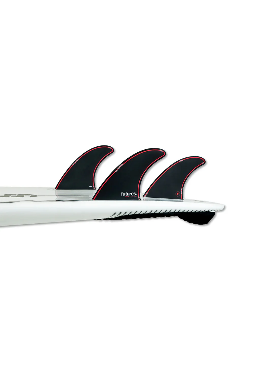 Futures Jordy Signature Honeycomb Surfboard Thruster Fins Black/Red - Image 2